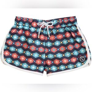 Binky Bro Baby Boys Aztec Swimmie Euro Swim Trunks Shorts 18M Toddler Blue Red